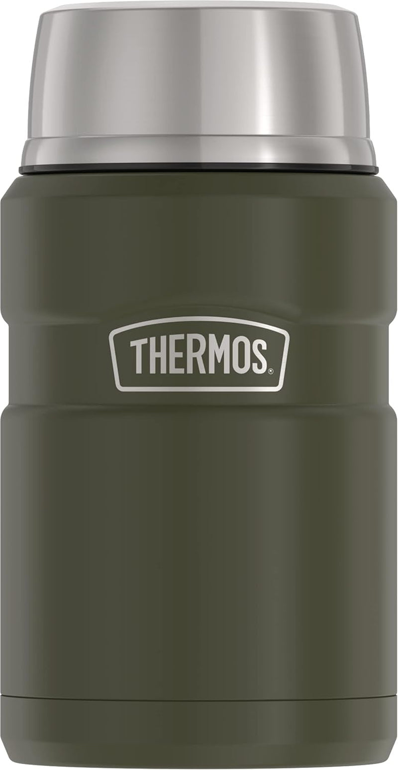 Stainless King Vacuum-Insulated Food Jar, 24 Ounce, Army Green