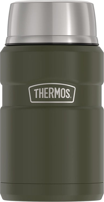 Stainless King Vacuum-Insulated Food Jar, 24 Ounce, Army Green
