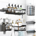 Shower Caddy Bathroom Shower Organizer Adhesive Shower Shelves with Soap Holder, Shower Shelf for inside Shower Storage Rack with Rustproof Stainless Steel for Home Organization, 2 Pack Large