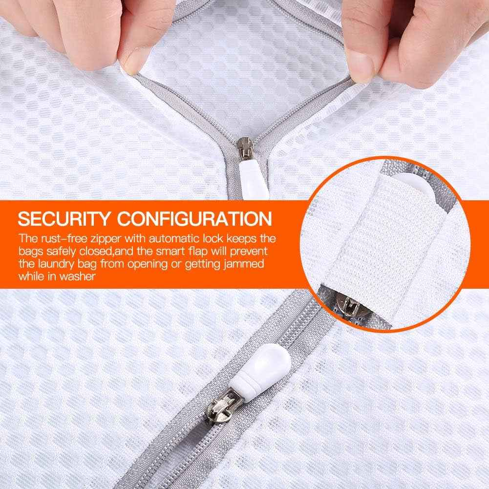 Laundry Bags Mesh Wash Bag, Large Lingerie Bags for Washing Delicates, Net Washer Sack with Zipper, Dryer Pouch for Cleaning and Drying Cloths, Garment, Sweater, Toy, Stuffed Animals, Pyjamas