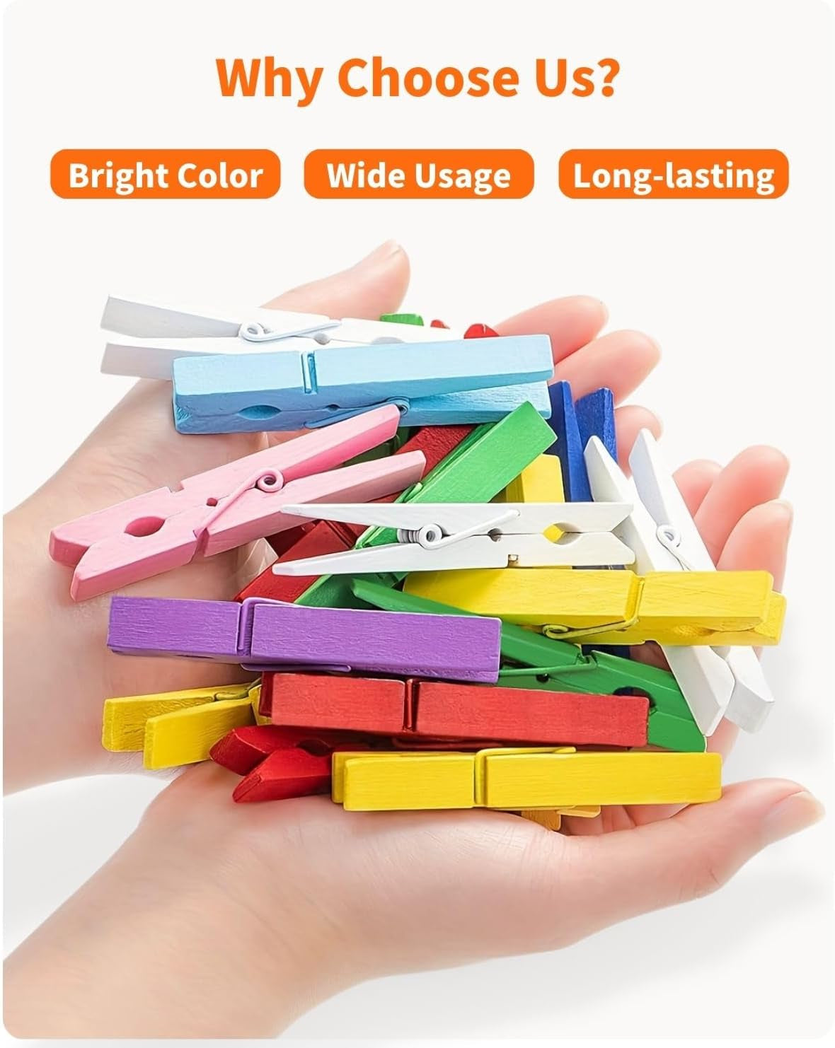 Clothes Pins Mini Clothespins Colored - Pink Wooden Small Clothespins for Photos Pictures Crafts Colorful Wood Clothing Line Clip Chip Clips Decorative Color Pin for Clothes Photo Decoration - 40 PACK