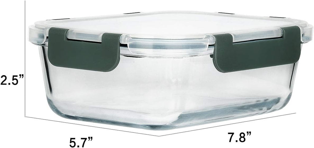 [8 Packs,30 Oz]Glass Meal Prep Containers,Mcirco Glass Food Storage Containers,Airtight Glass Lunch Containers with Lids - Bpa-Free Microwave, Oven, Freezer and Dishwasher Safe