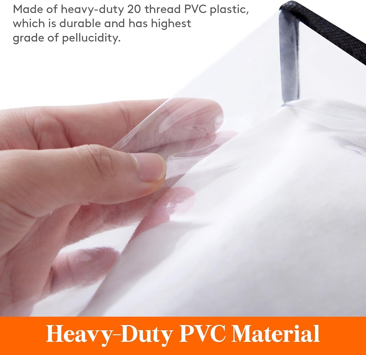 4 Pack Clear Plastic Storage Bags, 40L Foldable Clothes Storage Boxes Wardrobe Storage Organizer Moving Bags with Reinforced Handle for Loft Wardrobe for Bedding Clothes Blanket Duvet