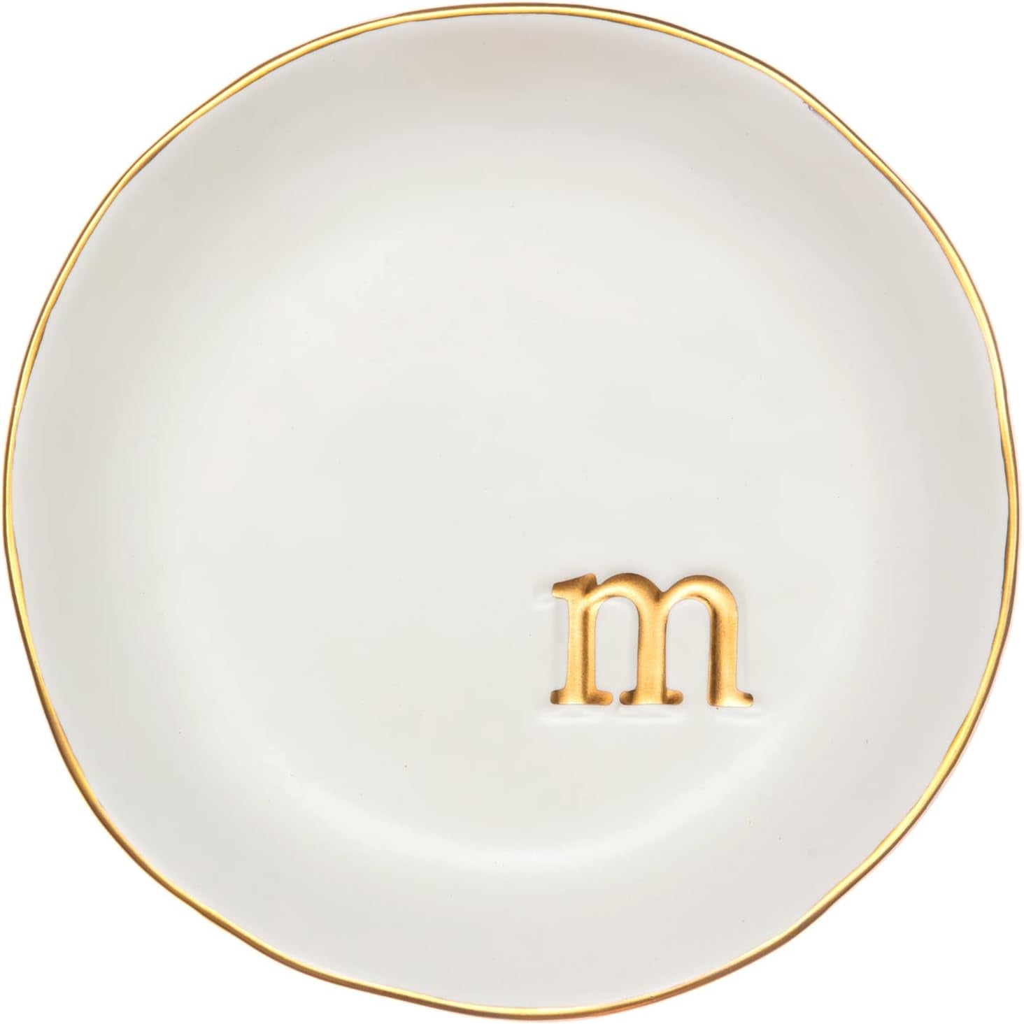 - Ceramic Jewelry Tray, Decorative Trinket Dish for Rings Earrings Necklaces Bracelet Watch Keys, Birthday Mother'S Day Christmas Gift for Women, 4.75", White Surface (M)