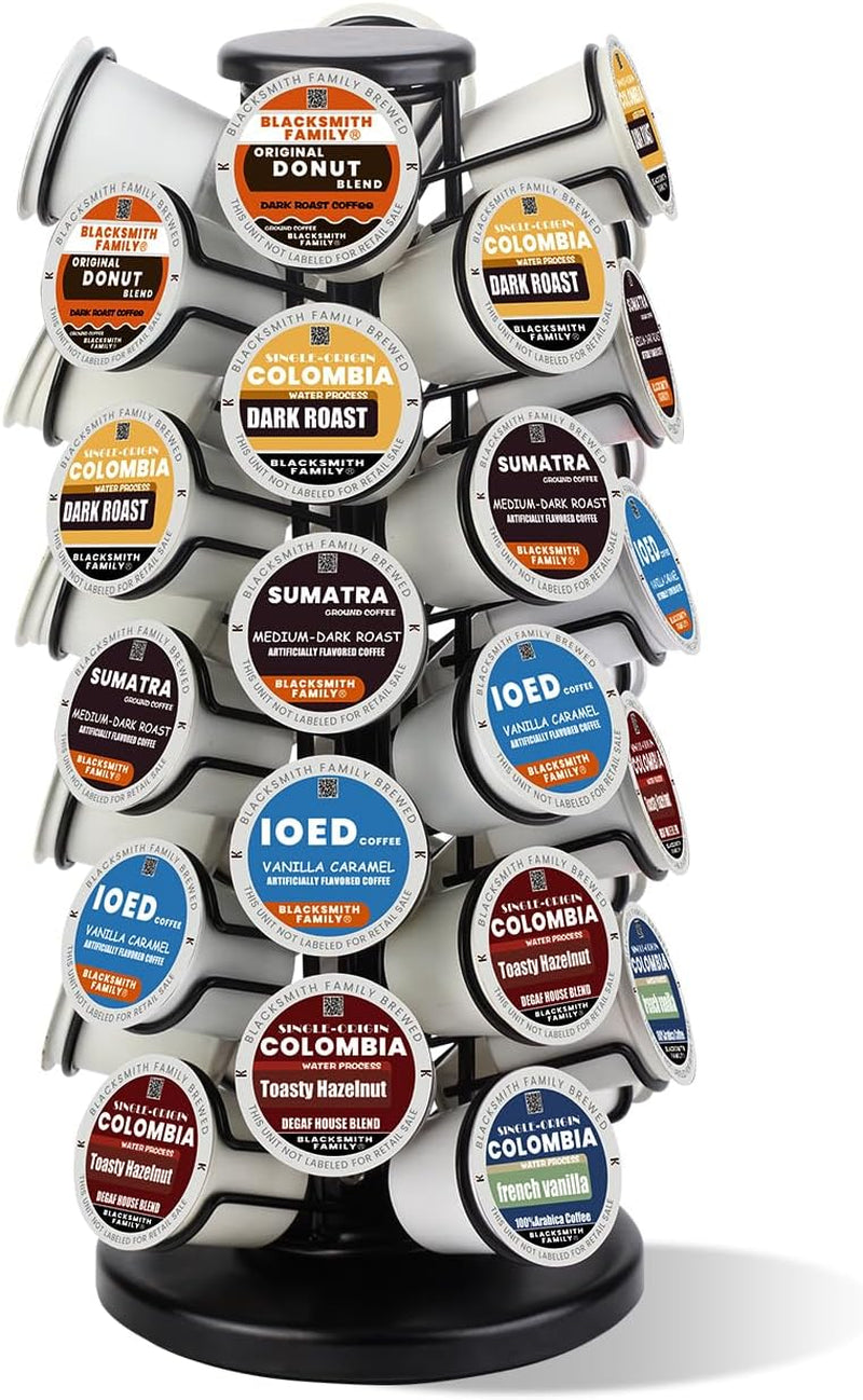 K-40 Cup Carousel,Coffee Pod Holder Carousel Holds 40 Single Cup Coffee Pods in Matte Black (Capacity of 40 Pods)