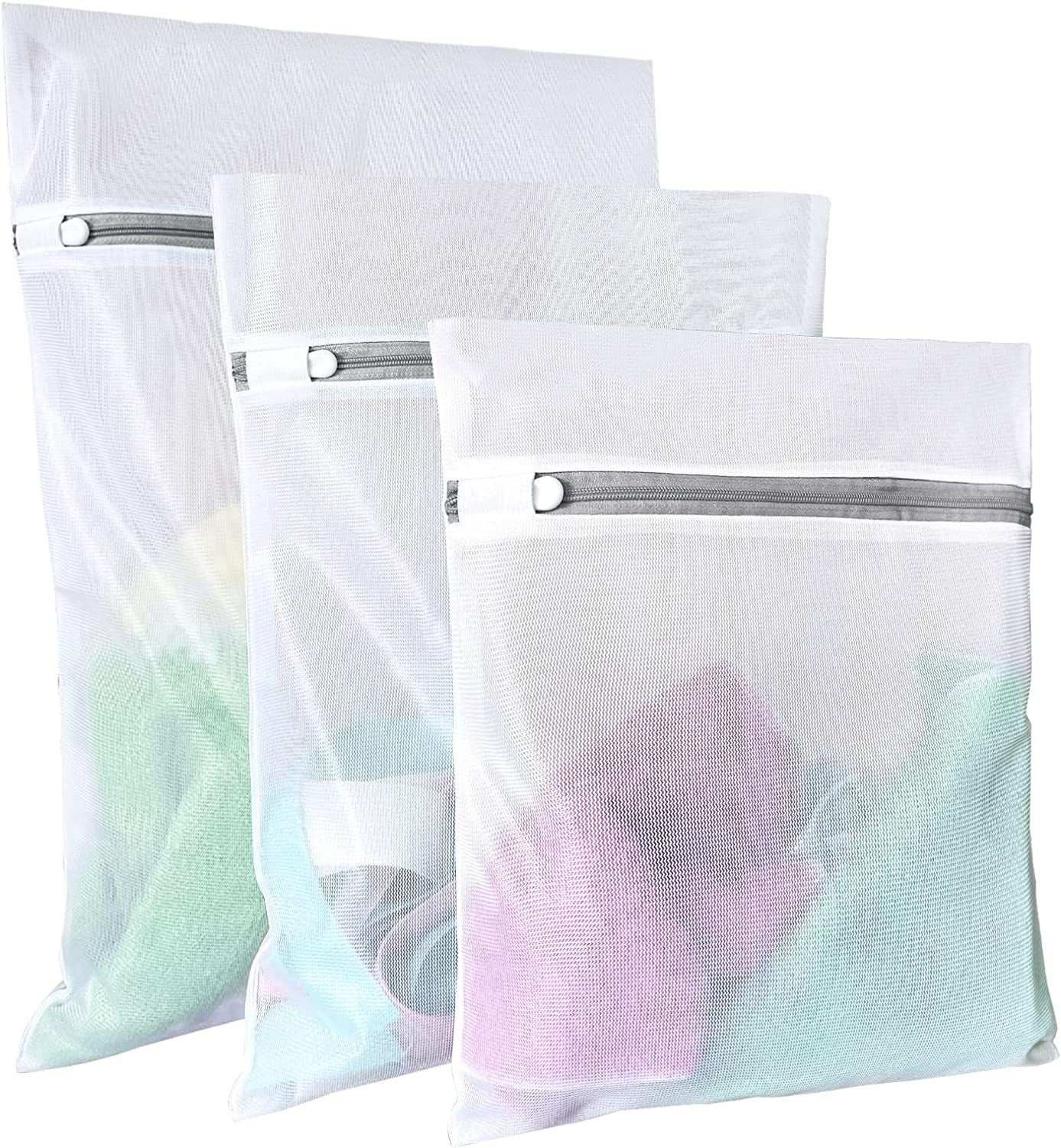 Lingerie Bags for Washing Delicates,Small Fine Mesh Laundry Bags,3Pcs(1 Large,1 Medium,1 Small)