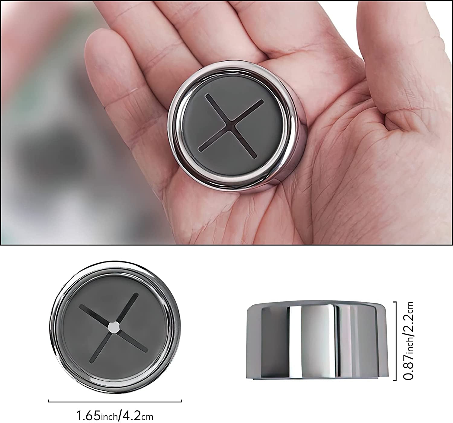 3 Pieces Kitchen Towel Hooks round Adhesive Dish Towel Hook Premium Chrome Finish & Easy Installation Wall Mount Hand Towel Hook Ideal as Bathroom, Shower or Outdoor Towel Holders