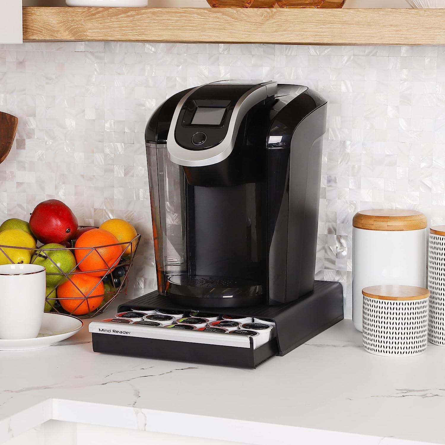 "Coupe" 30 Capacity Coffee Pod Drawer, Black