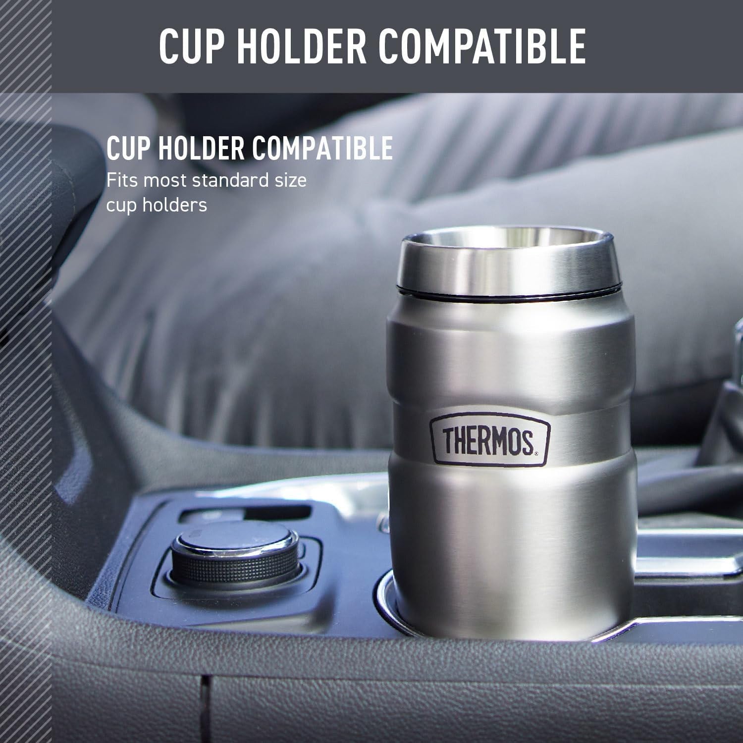 Stainless King Vacuum-Insulated Travel Tumbler, 16 Ounce, Matte Steel