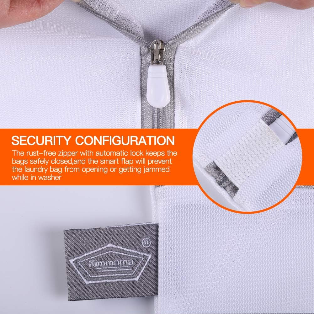 Laundry Bag Mesh Wash Bags, Washing Machine Wash Bag, Net Washer Sack with Zipper, Dryer Pouch for Cleaning and Drying Cloths, Garment, Delicates, Lingerie, Bra, Pant, Sock, Small Toys