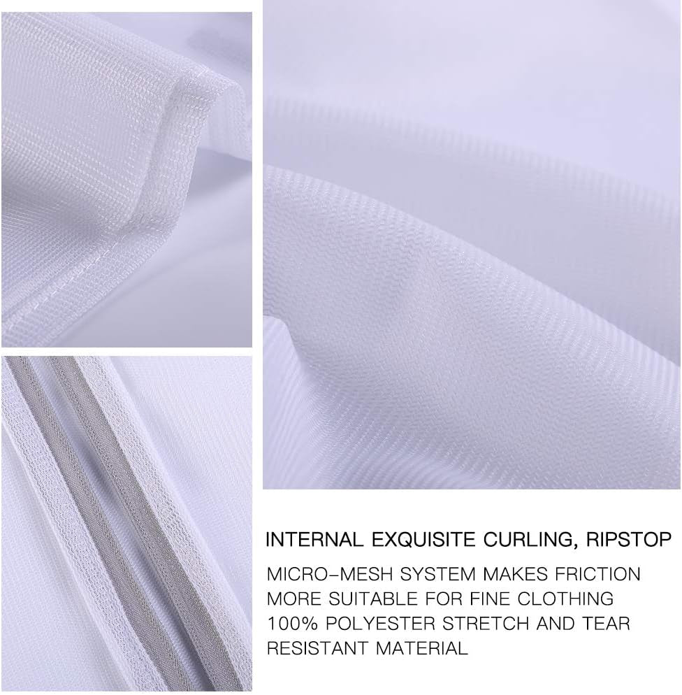 Laundry Bag Mesh Wash Bags, Washing Machine Wash Bag, Net Washer Sack with Zipper, Dryer Pouch for Cleaning and Drying Cloths, Garment, Delicates, Lingerie, Bra, Pant, Sock, Small Toys