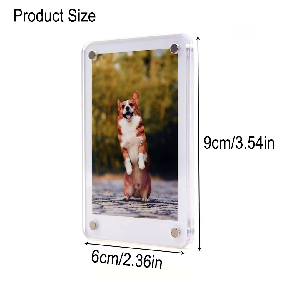 Acrylic Refrigerator Magnetic Frame, Clear Reversible Refrigerator Magnet Photo Frame, Display Frame, for Fujifilm