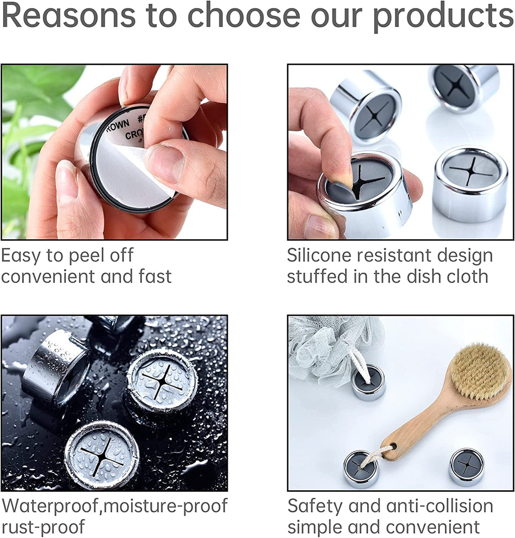 3 Pieces Kitchen Towel Hooks round Adhesive Dish Towel Hook Premium Chrome Finish & Easy Installation Wall Mount Hand Towel Hook Ideal as Bathroom, Shower or Outdoor Towel Holders